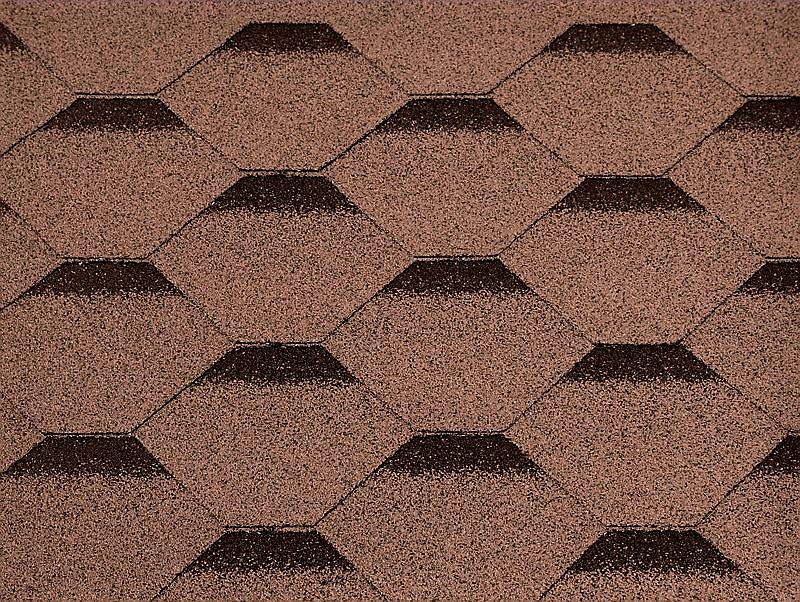 STŘEŠNÍ ŠINDEL GUTTATEC HEXAGONAL HNĚDÁ - 320 x 1000 mm