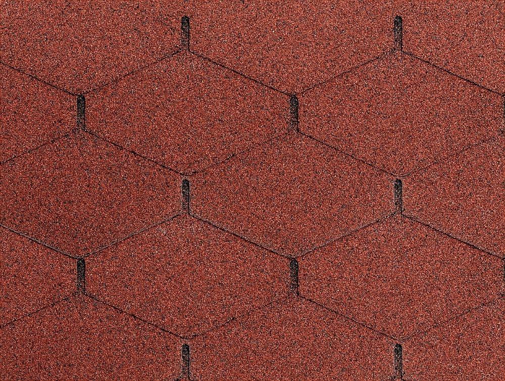STŘEŠNÍ ŠINDEL GUTTATEC DIAMANT ČERVENÁ - 300 x 1000 mm