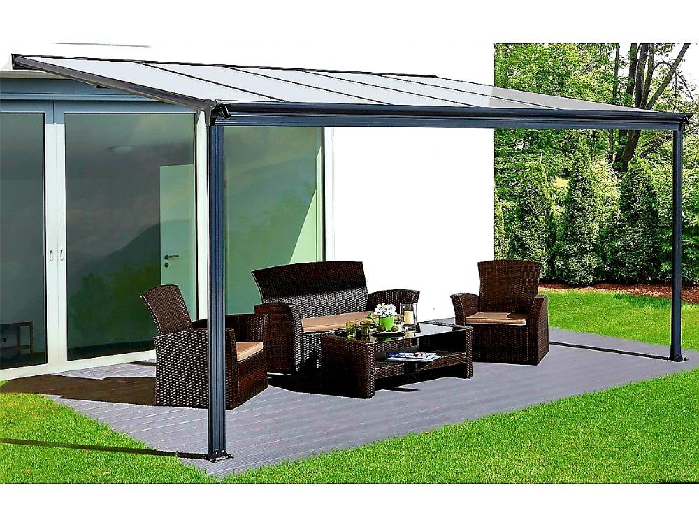 HLINÍKOVÁ PERGOLA GUTTA BW 9 BRONZOVÁ - 5,57 x 3,03 m