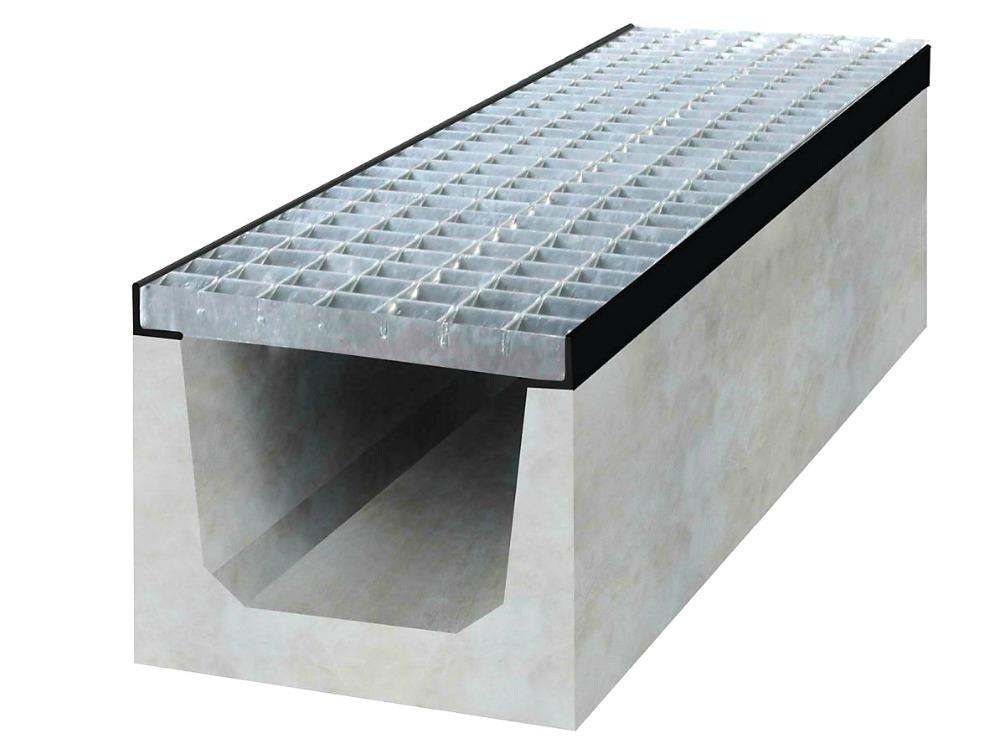 BETONOVÝ ŽLAB A15 S POZINKOVANOU MŘÍŽÍ H 200 - 50 x 25 x 20 cm
