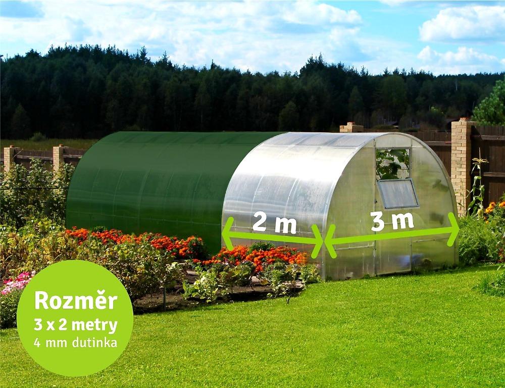 ZAHRADNÍ SKLENÍK AGRUS - 2,0 x 3,0 m - PC 4 mm