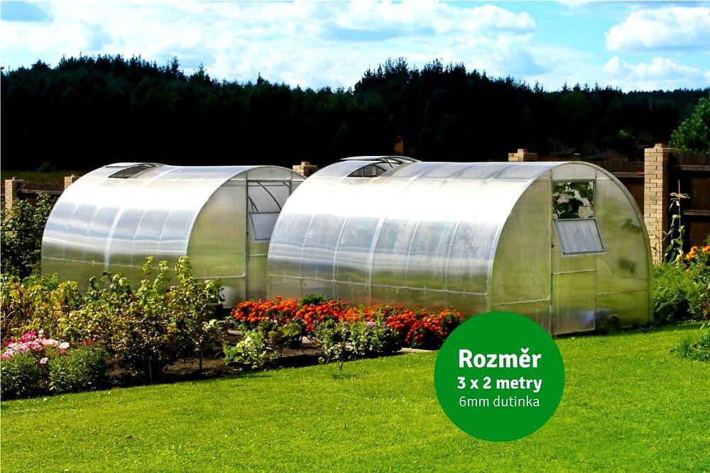 ZAHRADNÍ SKLENÍK AGRUS - 2,0 x 3,0 m - PC 6 mm