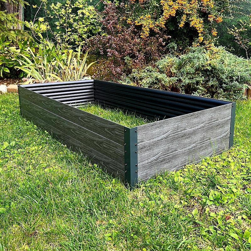 VYVÝŠENÝ ZÁHON TIMBER COVERNIT ŠEDÁ - 75 x 150 x 30 cm