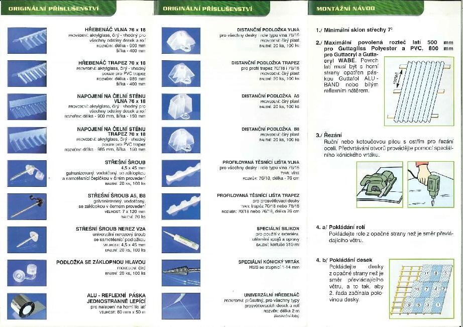 GUTTAGLISS - PROSVĚTLOVACÍ STŘEŠNÍ PLASTOVÉ KRYTINY