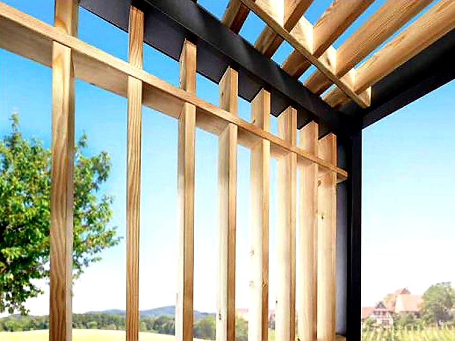 VCHODOVÁ STŘÍŠKA GUTTAVORDACH BS TIMBER-LINE ANTRACIT MATNÝ - 160 x 90 cm