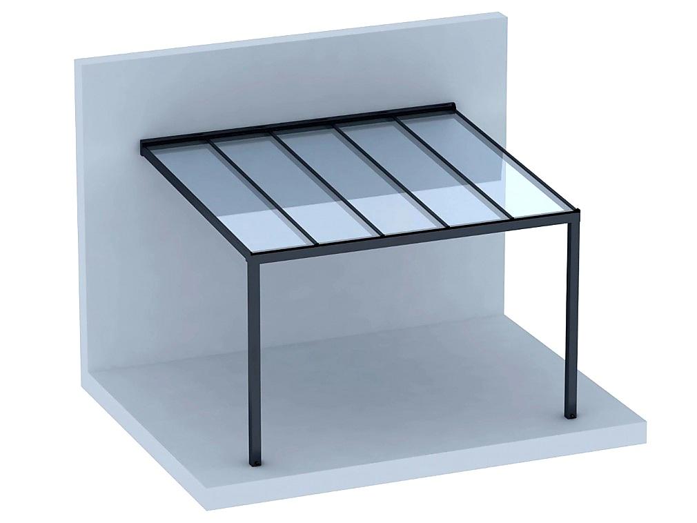 HLINÍKOVÁ PERGOLA VIKE ANTRACIT ČIRÁ - 3,7 x 3,4 x 2,35 m