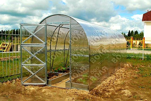 ZAHRADNÍ SKLENÍK DVUSHKA VOLYA LLC - 8,0 x 2,0 m - PC 4 mm