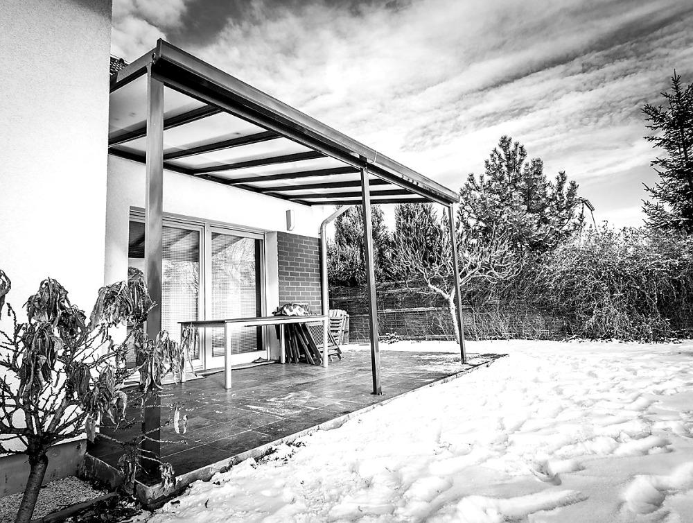 PRODLOUŽENÍ HLINÍKOVÉ PERGOLY TERRASSENDACH ORIGINAL ANTRACIT - 1,2 x 3,06 m