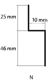 UKONČOVACÍ LIŠTA GUTTABETA N BASIC - 2,0 m