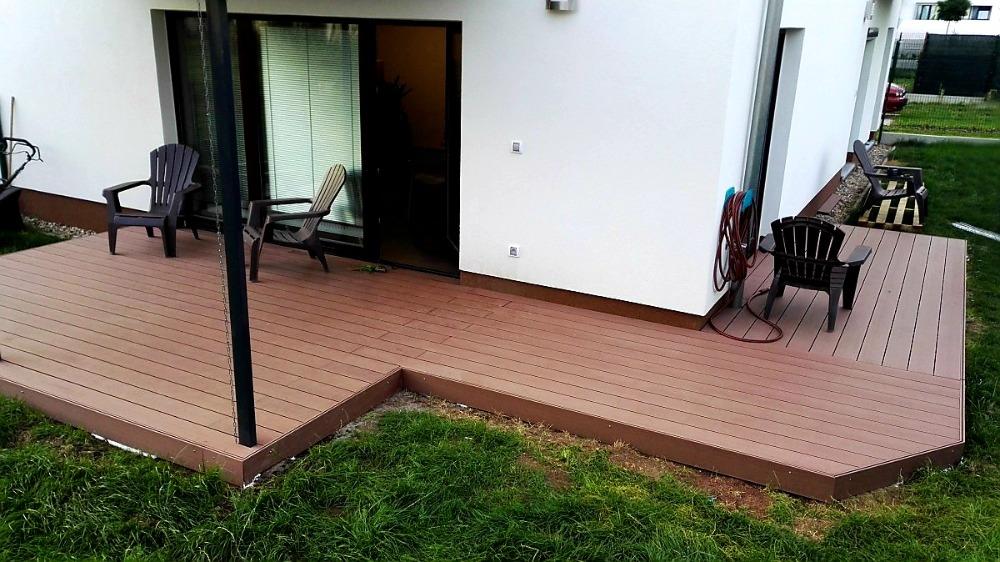 TERASOVÉ PRKNO WPC GUTTADECK STRONG DARK GREY - 14 x 2 x 290 cm