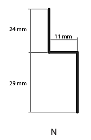 UKONČOVACÍ LIŠTA GUTTABETA N - 2,0 m