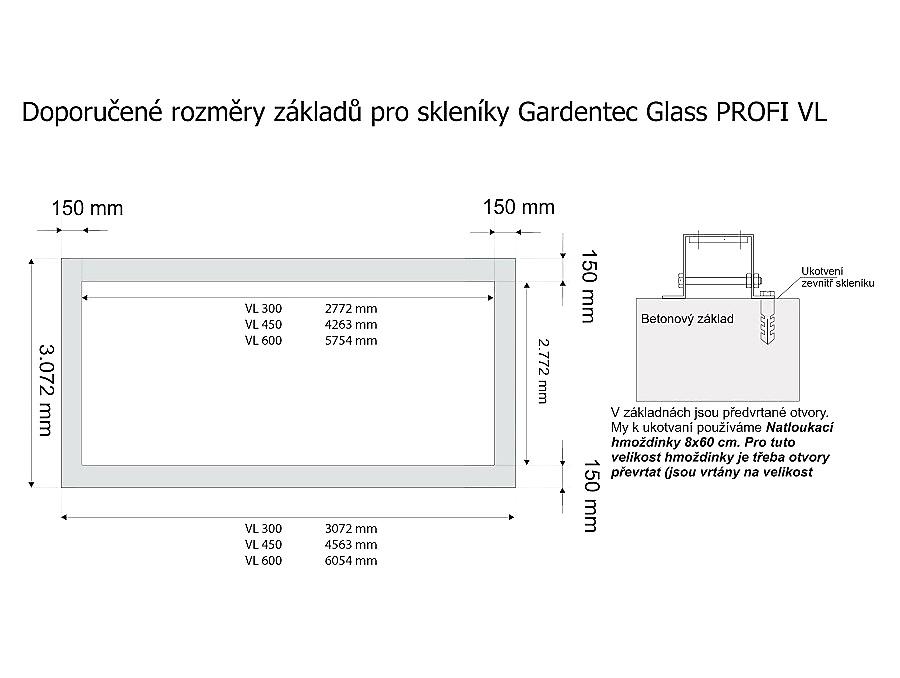 ZAHRADNÍ SKLENÍK GARDENTEC GLASS PROFI VL 450 - 4,52 x 3,03 m