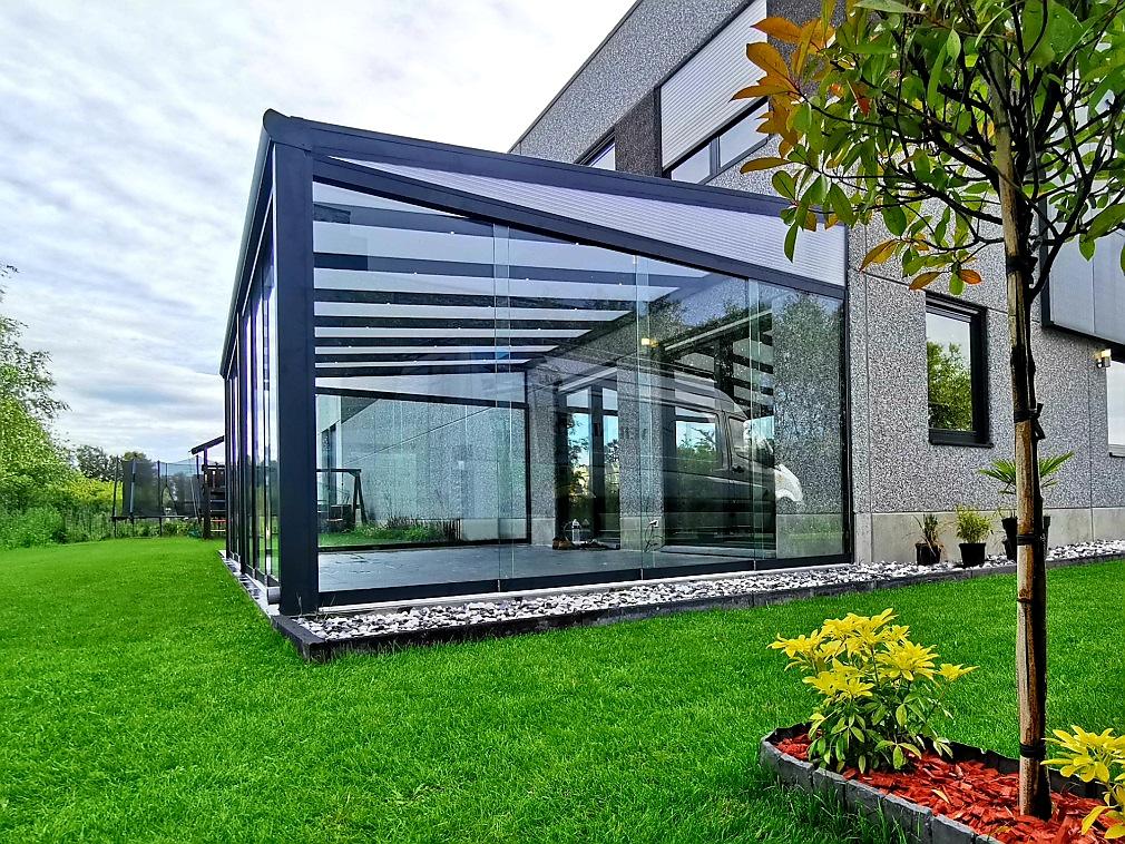 HLINÍKOVÁ PERGOLA MB LINE COVERNIT KRÉMOVÁ - 306 x 250 cm