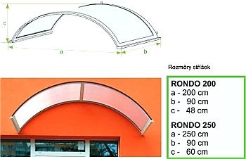 VCHODOVÁ STŘÍŠKA RONDO VELKÁ HNĚDÁ/BRONZ - 250 x 90 cm