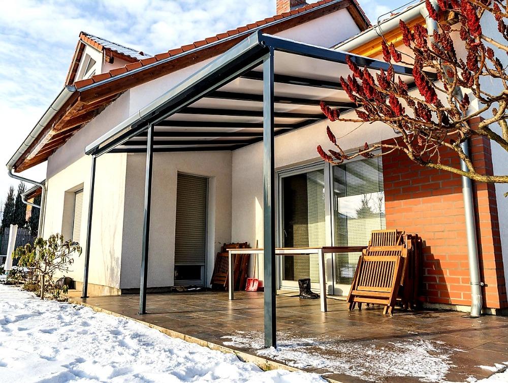 HLINÍKOVÁ PERGOLA TERRASSENDACH ORIGINAL ANTRACIT - 4,26 x 3,06 m