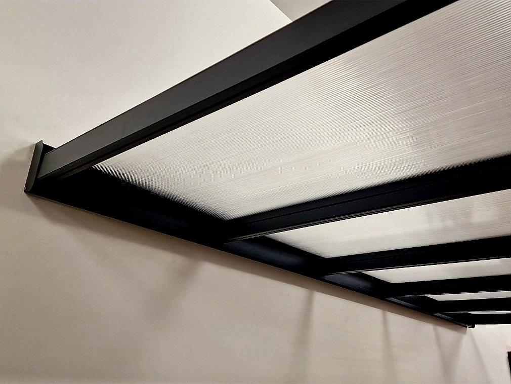 HLINÍKOVÁ PERGOLA VIKE ANTRACIT ČIRÁ - 3,7 x 3,4 x 2,35 m
