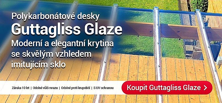 TRAPÉZOVÁ DESKA GUTTAGLISS GLAZE ČIRÁ - 6,0 x 0,688 m - 4,13 m2