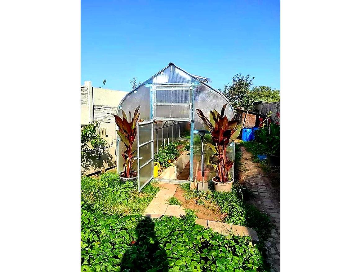 Zadní dveře pro skleník Gardentec Standard - 196 x 80 cm - PC 4 mm