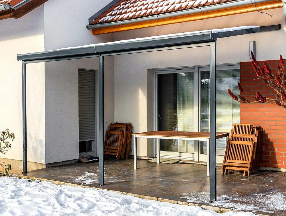 PRODLOUŽENÍ HLINÍKOVÉ PERGOLY TERRASSENDACH ORIGINAL BÍLÁ - 1,2 x 4,06 m
