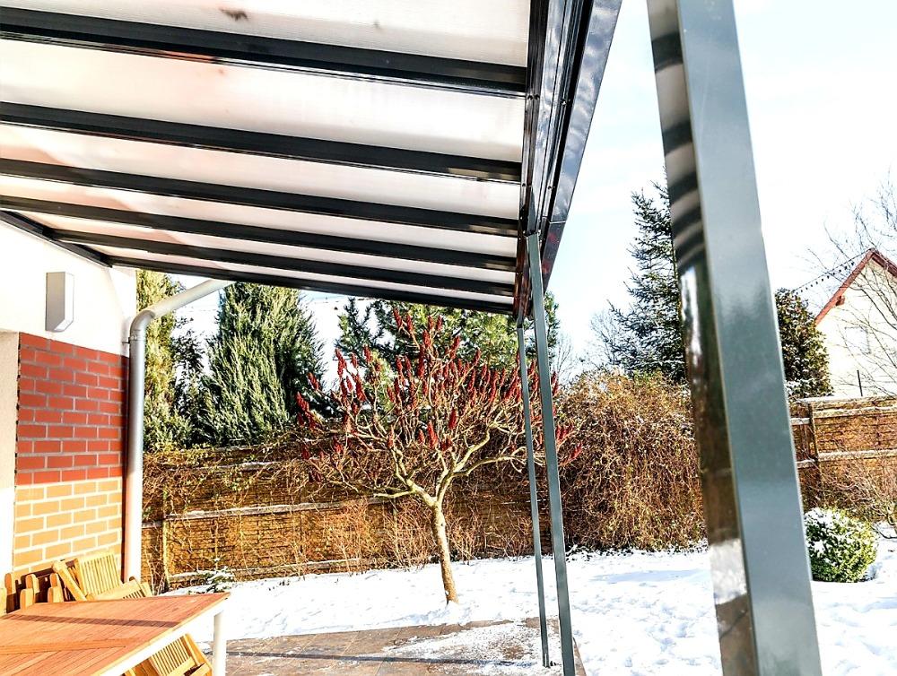 PRODLOUŽENÍ HLINÍKOVÉ PERGOLY TERRASSENDACH ORIGINAL ANTRACIT - 1,2 x 3,06 m