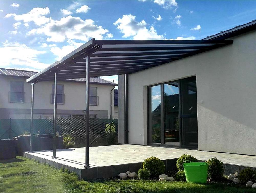 PRODLOUŽENÍ HLINÍKOVÉ PERGOLY TERRASSENDACH ORIGINAL ANTRACIT - 1,2 x 3,06 m