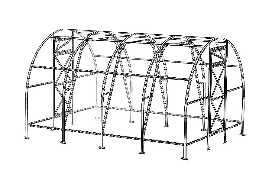 ZAHRADNÍ SKLENÍK TRJOSKA VOLYA LLC - 4,0 x 3,0 m - PC 4 mm