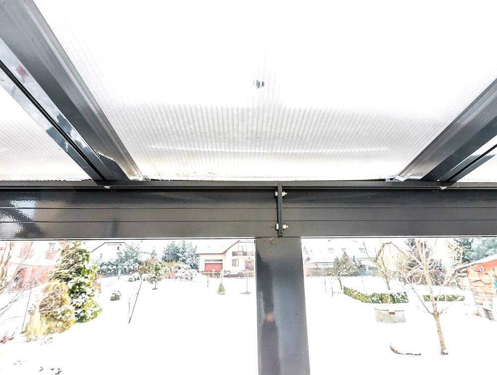 HLINÍKOVÁ PERGOLA TERRASSENDACH ORIGINAL ANTRACIT - 4,26 x 3,06 m