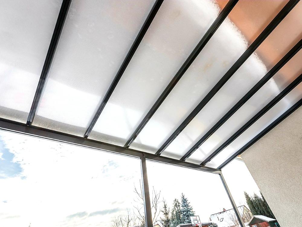 PRODLOUŽENÍ HLINÍKOVÉ PERGOLY TERRASSENDACH ORIGINAL ANTRACIT - 1,2 x 3,06 m