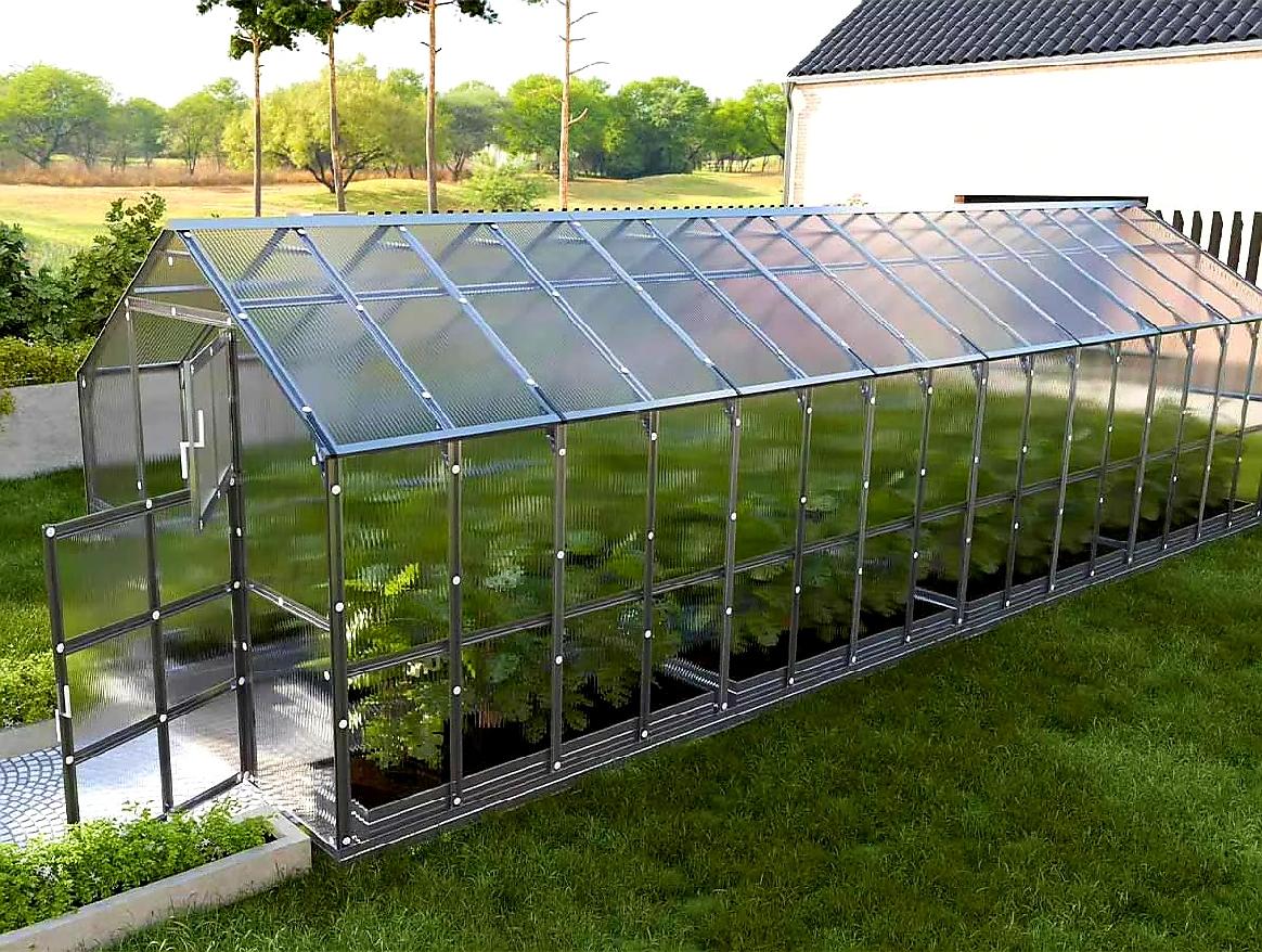 ZAHRADNÍ SKLENÍK GARDENTEC H - 11,17 x 2,35 m - PC 6 mm