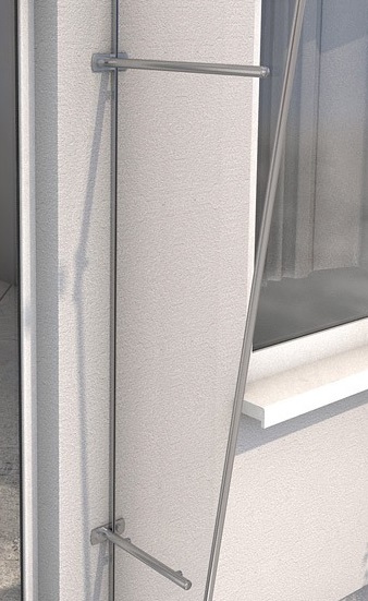 BOČNÍ STĚNA GUTTAVORDACH PT/XL STŘÍBRNÁ/BÍLÁ - 167 x 85 cm