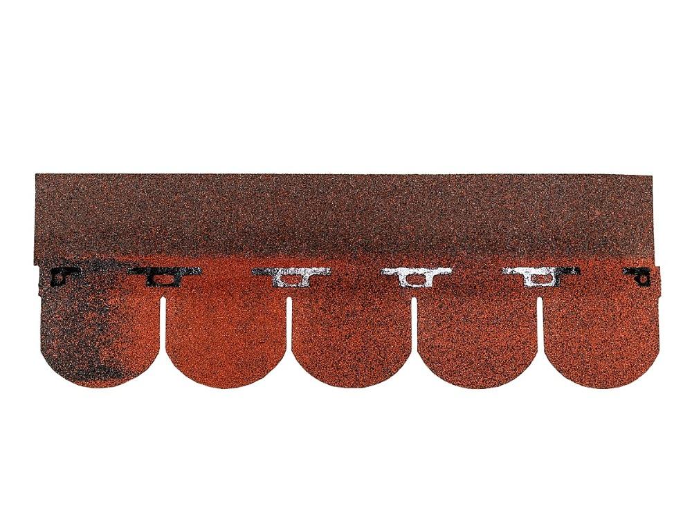 ASFALTOVÝ ŠINDEL TEGOLA ER TRADITIONAL ČERVENÁ MIX - 100 x 34 cm