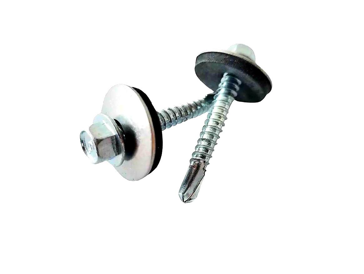 STŘEŠNÍ ŠROUB NEREZ A2 BIMETAL S PODLOŽKOU - 5,5 x 38 mm - 25 ks/bal