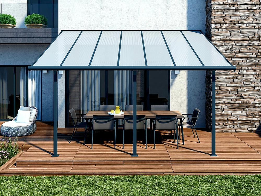 HLINÍKOVÁ PERGOLA SIERRA PALRAM ANTRACIT - 3,0 x 3,0 m