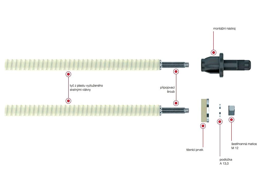 UPEVŇOVACÍ PRVEK EJOT ISO-BAR - 32 cm