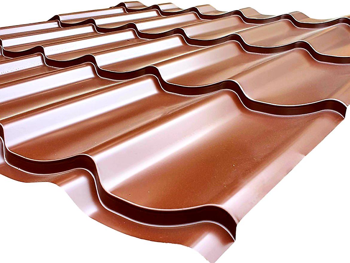 PLECHOVÁ STŘEŠNÍ KRYTINA CLASSIC TILE COVERNIT HNĚDÁ - 120 x 120 cm - 1,44 m2