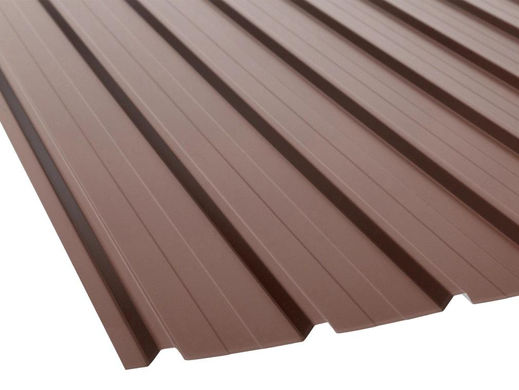 PLECHOVÁ TRAPÉZOVÁ KRYTINA T12 COVERNIT HNĚDÁ - 200 x 91 cm - 1,82 m2