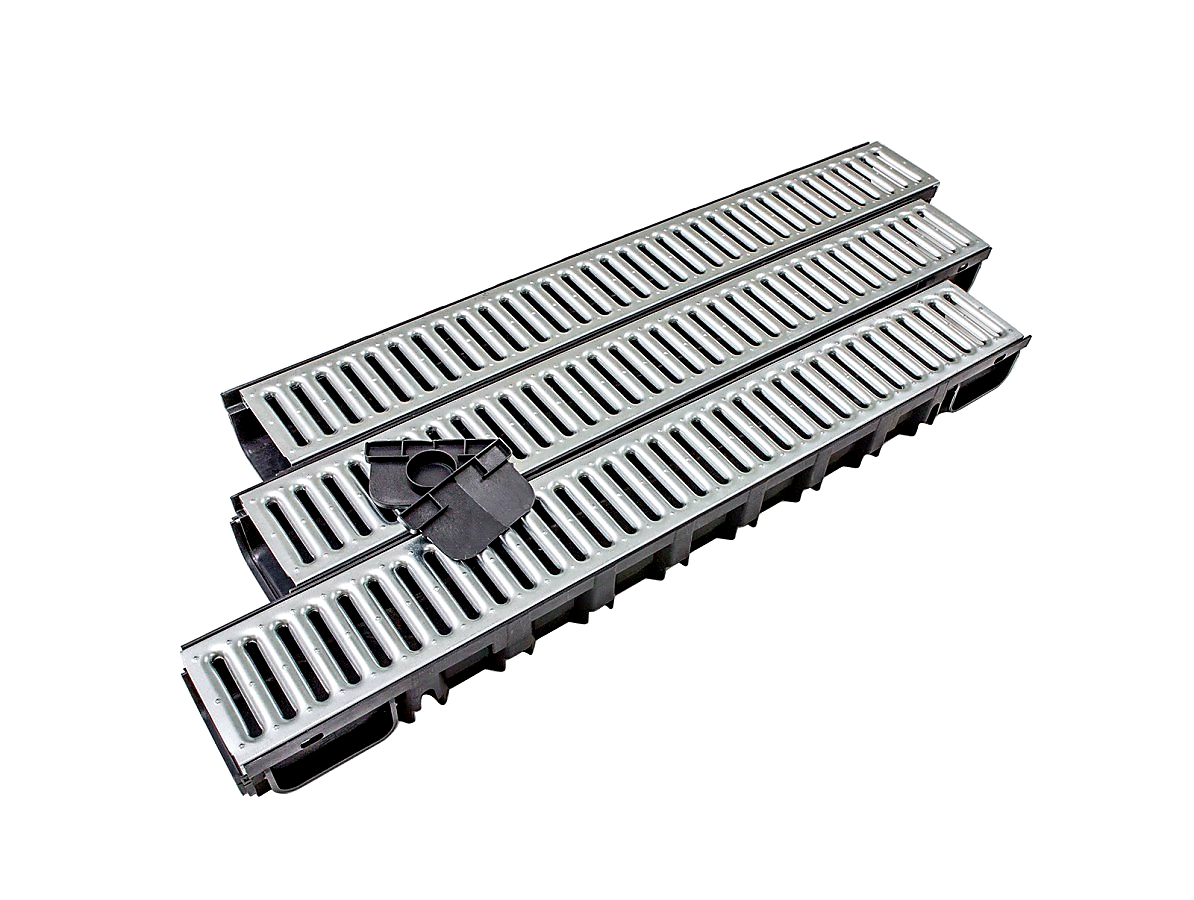 ODVODŇOVACÍ ŽLABY SET - 100 x 12 x 9,2 cm - 3 ks