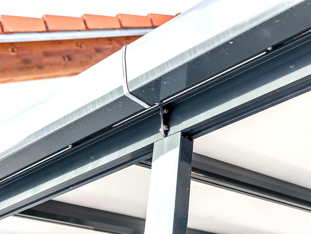 PRODLOUŽENÍ HLINÍKOVÉ PERGOLY TERRASSENDACH ORIGINAL ANTRACIT - 1,2 x 3,06 m