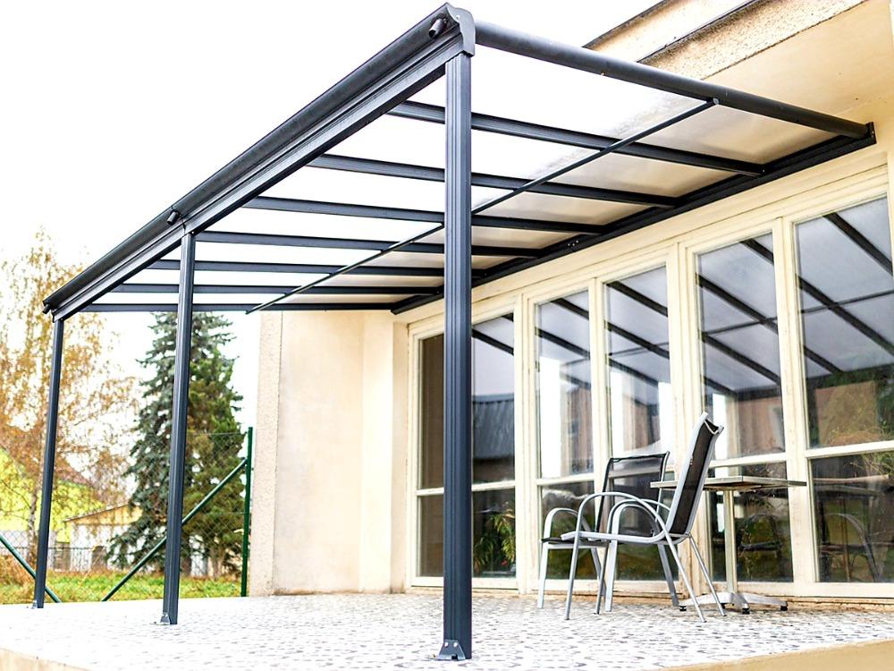 HLINÍKOVÁ PERGOLA GUTTA BW 5 BRONZOVÁ - 3,13 x 3,03 m