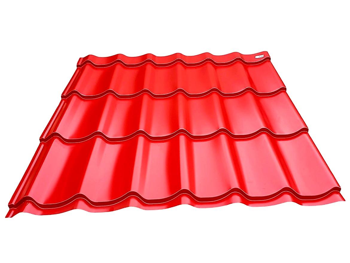 ----- PLECHOVÁ STŘEŠNÍ KRYTINA CLASSIC TILE COVERNIT ČERVENÁ - 225 x 120 cm - 2,7 m2