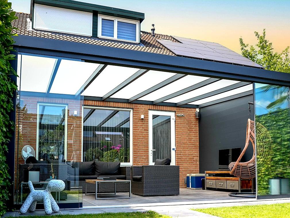 HLINÍKOVÁ PERGOLA MB LINE COVERNIT KRÉMOVÁ - 306 x 250 cm