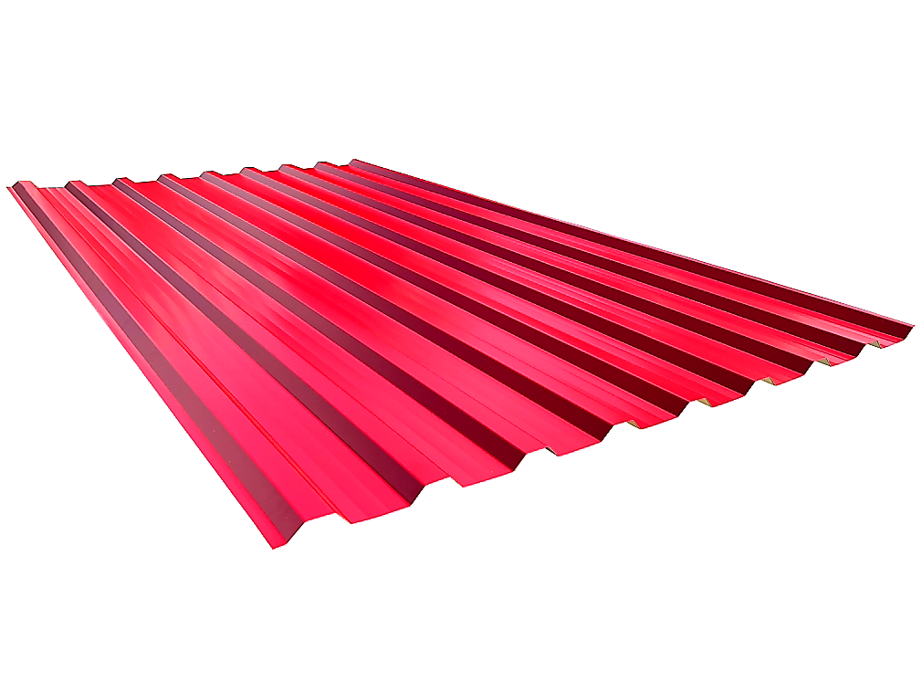 PLECHOVÁ TRAPÉZOVÁ KRYTINA T18 COVERNIT ČERVENÁ - 200 x 115 cm - 2,3 m2