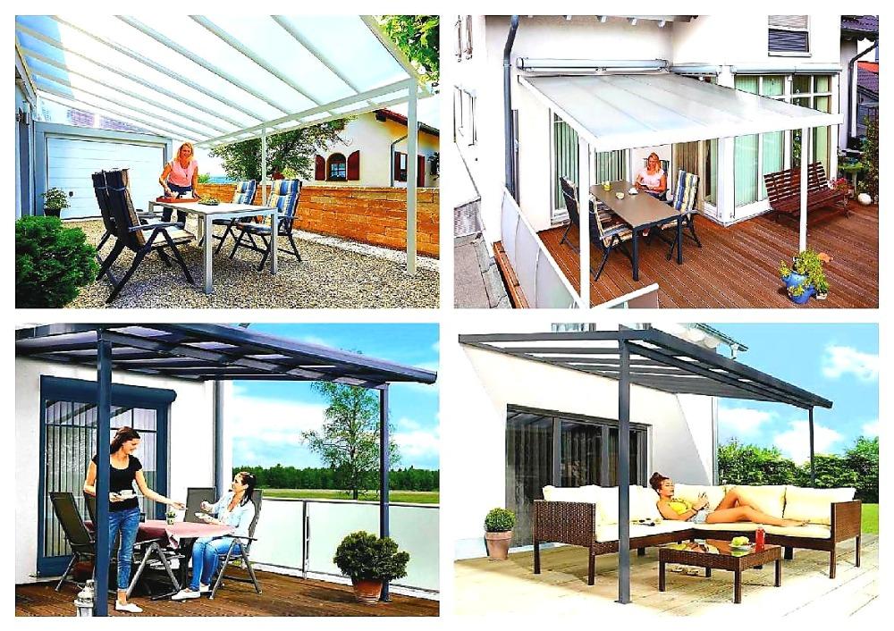 PRODLOUŽENÍ HLINÍKOVÉ PERGOLY TERRASSENDACH ORIGINAL ANTRACIT - 1,2 x 3,06 m