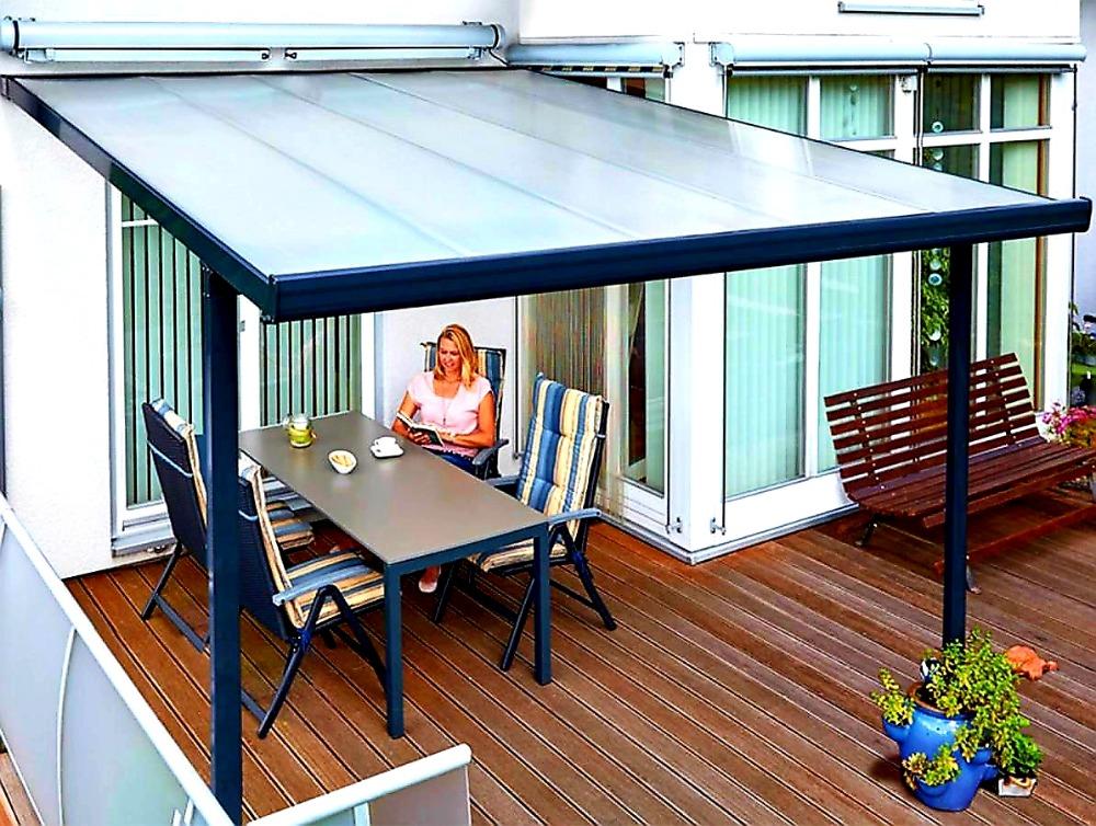 HLINÍKOVÁ PERGOLA TERRASSENDACH ORIGINAL ANTRACIT - 4,26 x 3,06 m