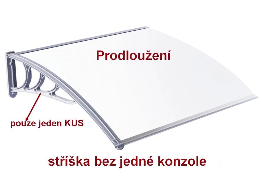 PRODLOUŽENÍ VCHODOVÉ STŘÍŠKY MODULO ŠEDÁ/BRONZ - 120 x 60 cm
