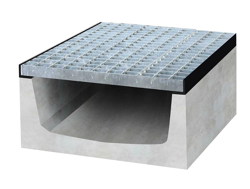 BETONOVÝ ŽLAB A15 S POZINKOVANOU MŘÍŽÍ H 200 - 100 x 25 x 20 cm