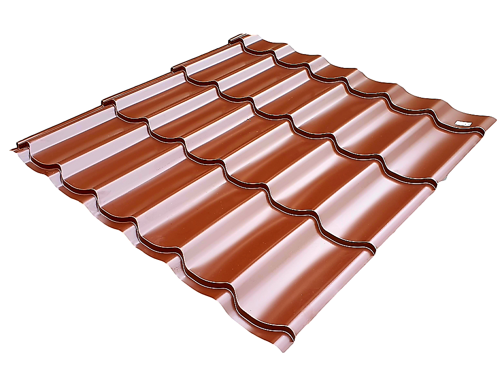 PLECHOVÁ STŘEŠNÍ KRYTINA CLASSIC TILE COVERNIT HNĚDÁ - 225 x 120 cm - 2,7 m2