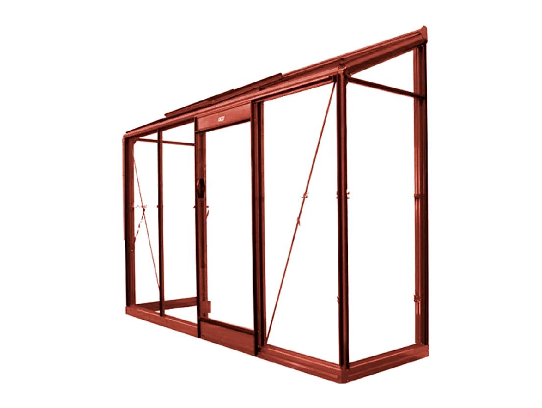 BALKONOVÝ SKLENÍK MICCOLO PŘÍRODNÍ HLINÍK - 2,5 x 0,8 m