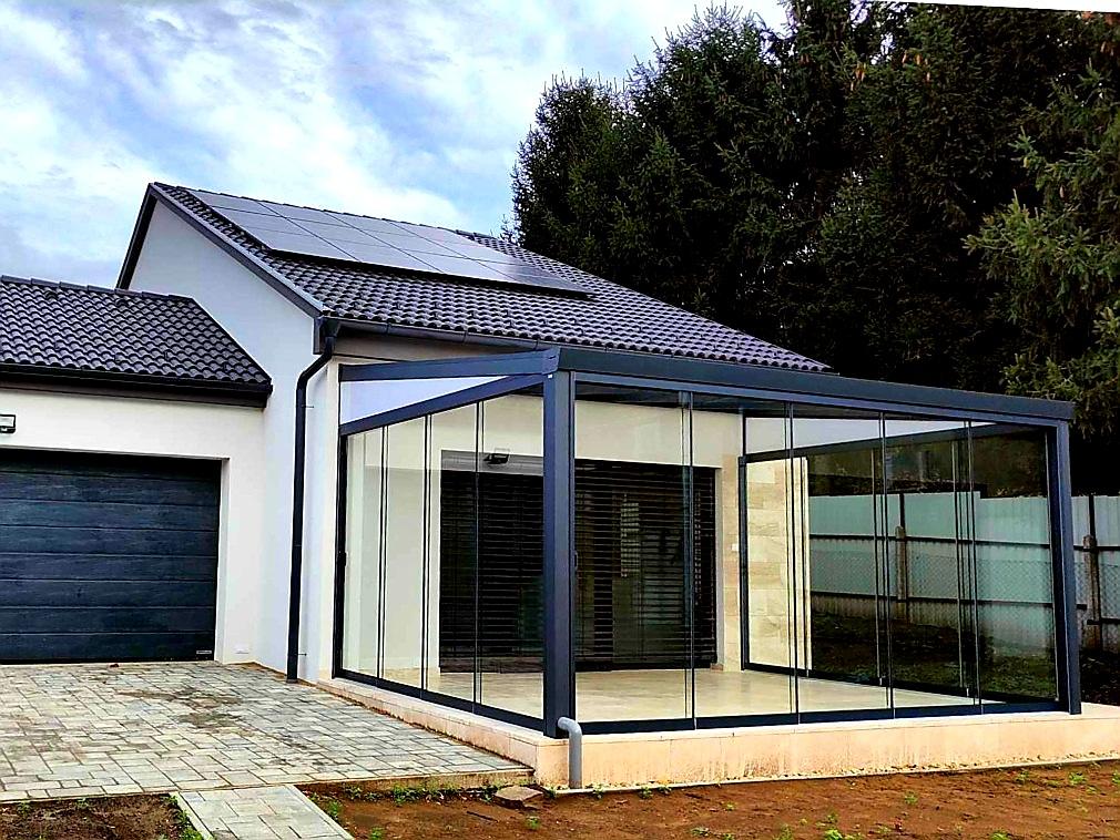 HLINÍKOVÁ PERGOLA MB LINE COVERNIT KRÉMOVÁ - 306 x 250 cm