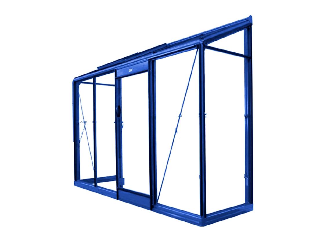 BALKONOVÝ SKLENÍK MICCOLO PŘÍRODNÍ HLINÍK - 1,5 x 0,8 m